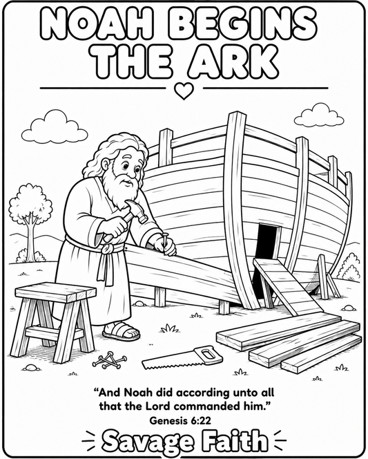 Noah’s Ark Coloring Book for Kids | Savage Faith Early Faith Series Book 3