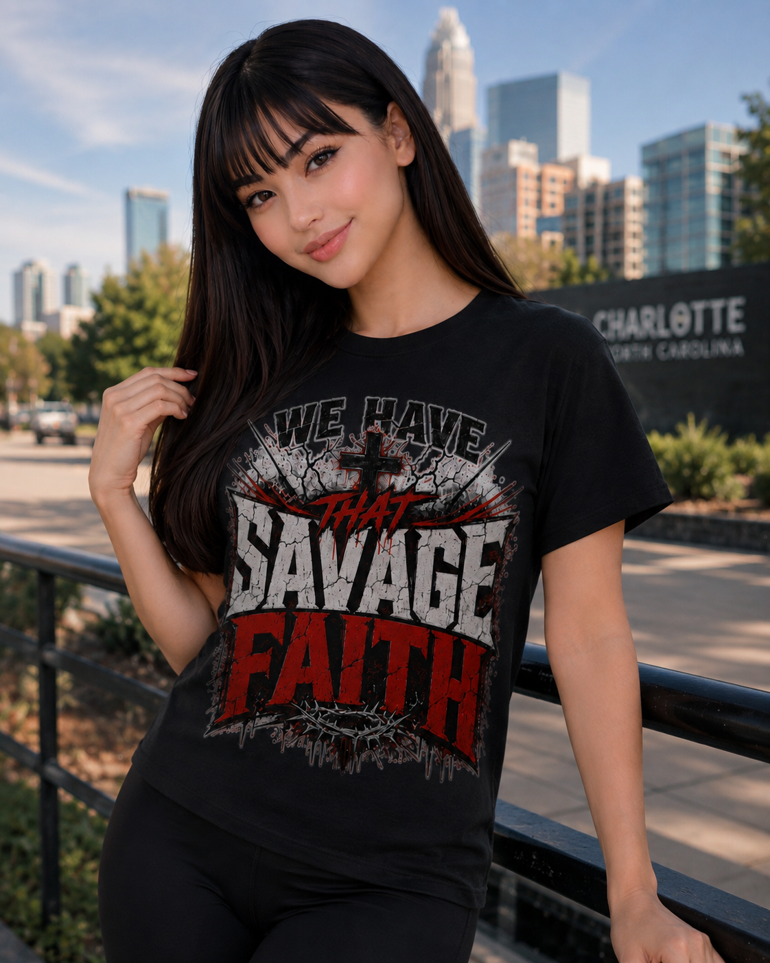 Christian Shirt – We Have That Savage Faith Graphic Tee