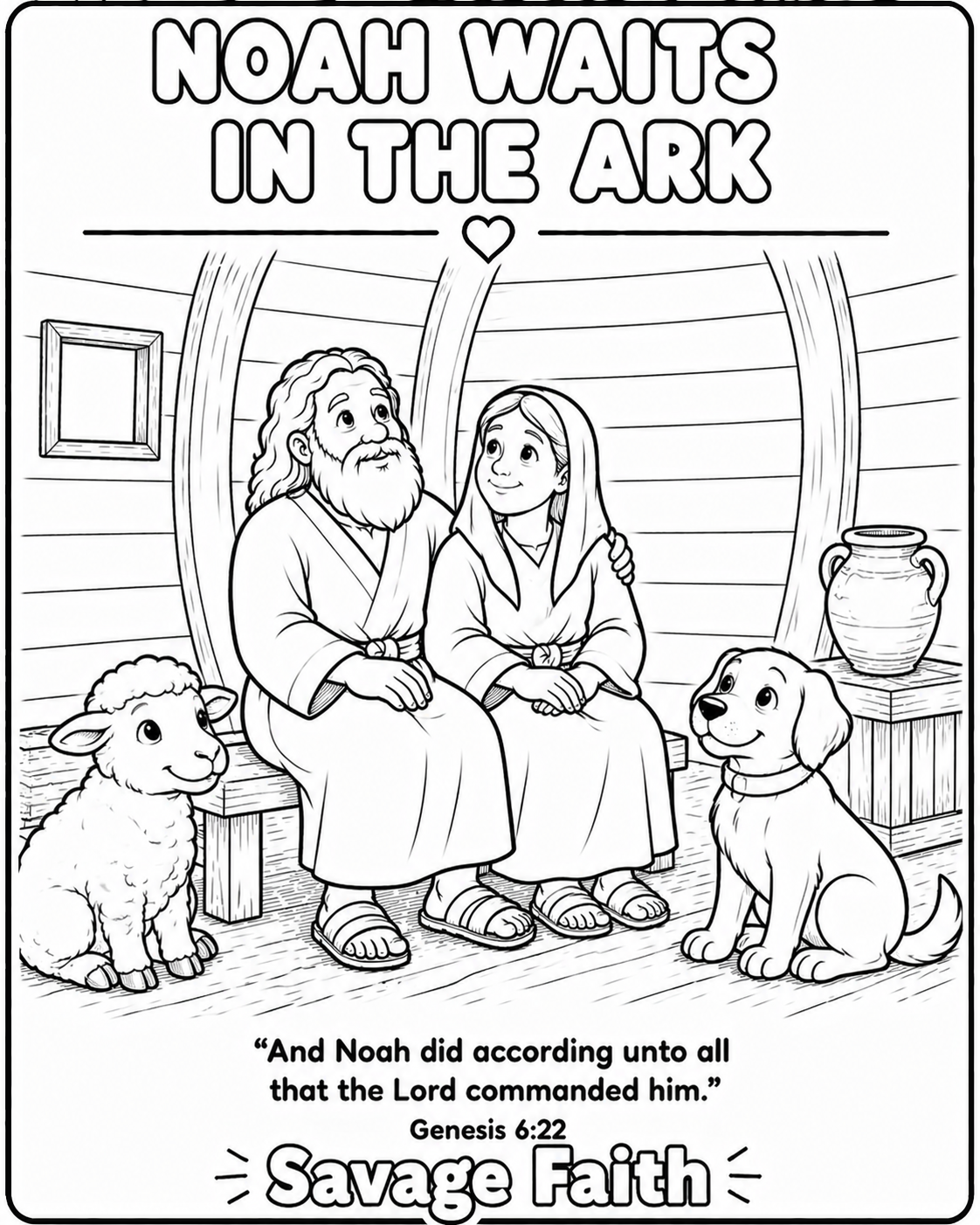 Noah’s Ark Coloring Book for Kids | Savage Faith Early Faith Series Book 3