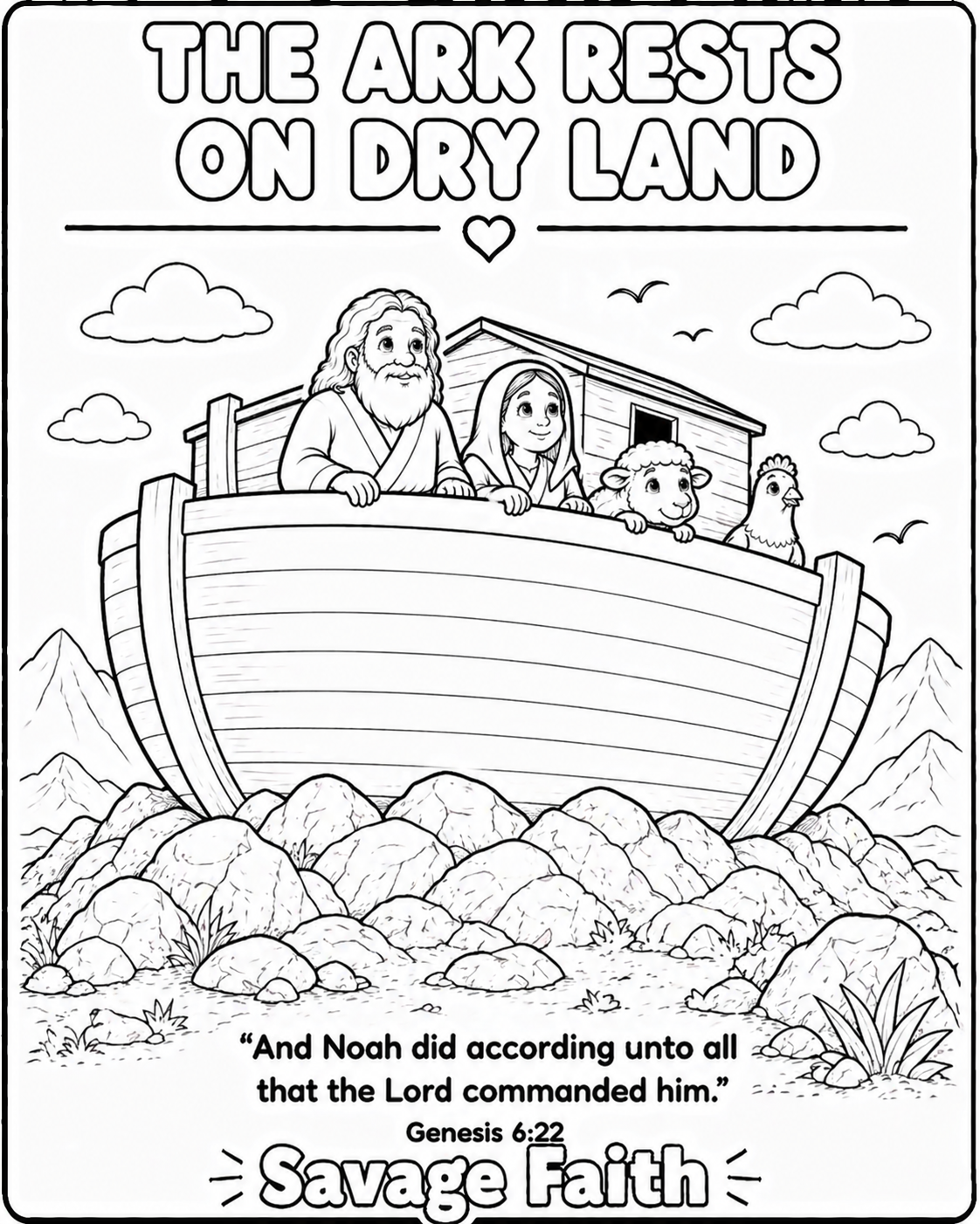 Noah’s Ark Coloring Book for Kids | Savage Faith Early Faith Series Book 3