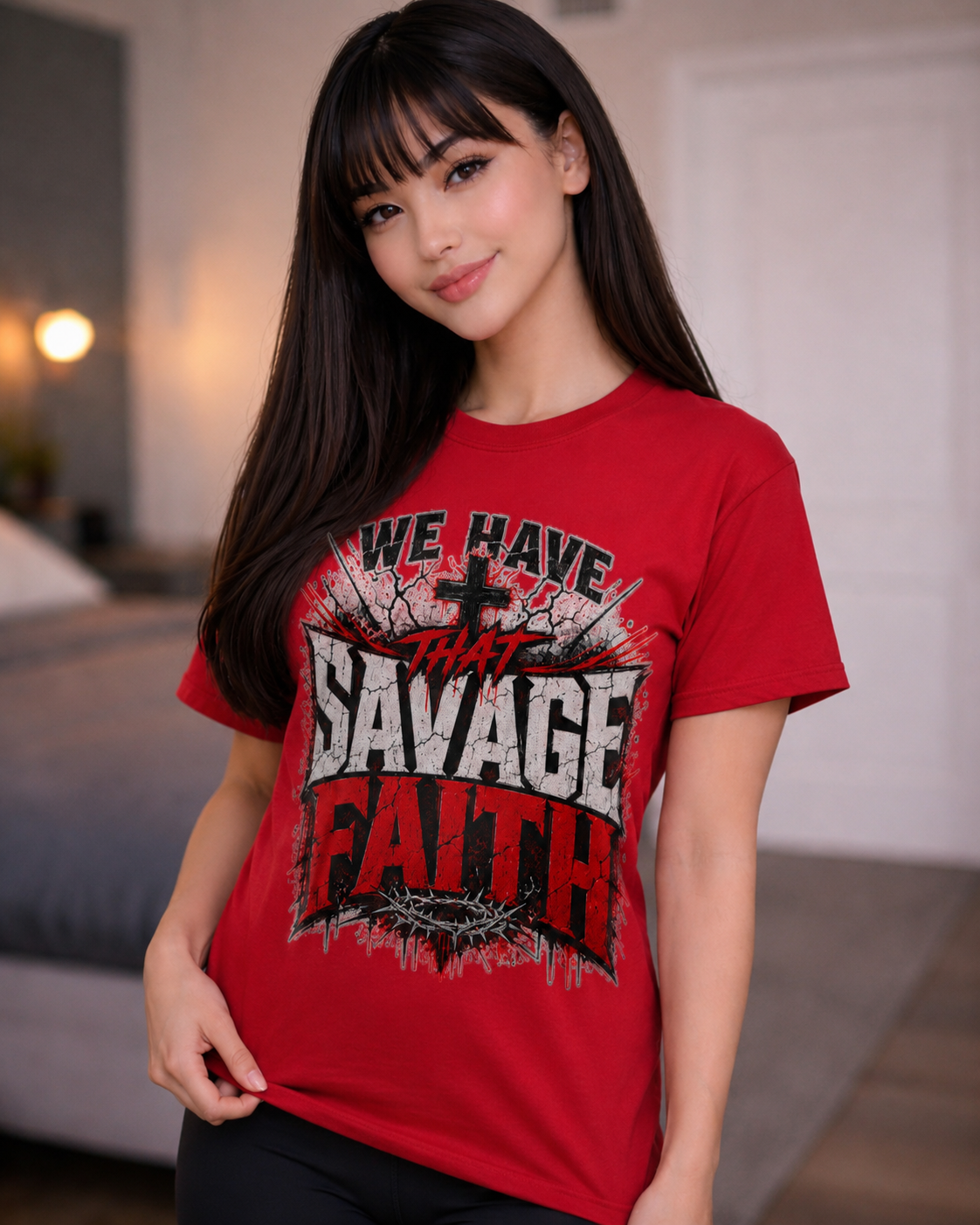 Christian Shirt – We Have That Savage Faith Graphic Tee