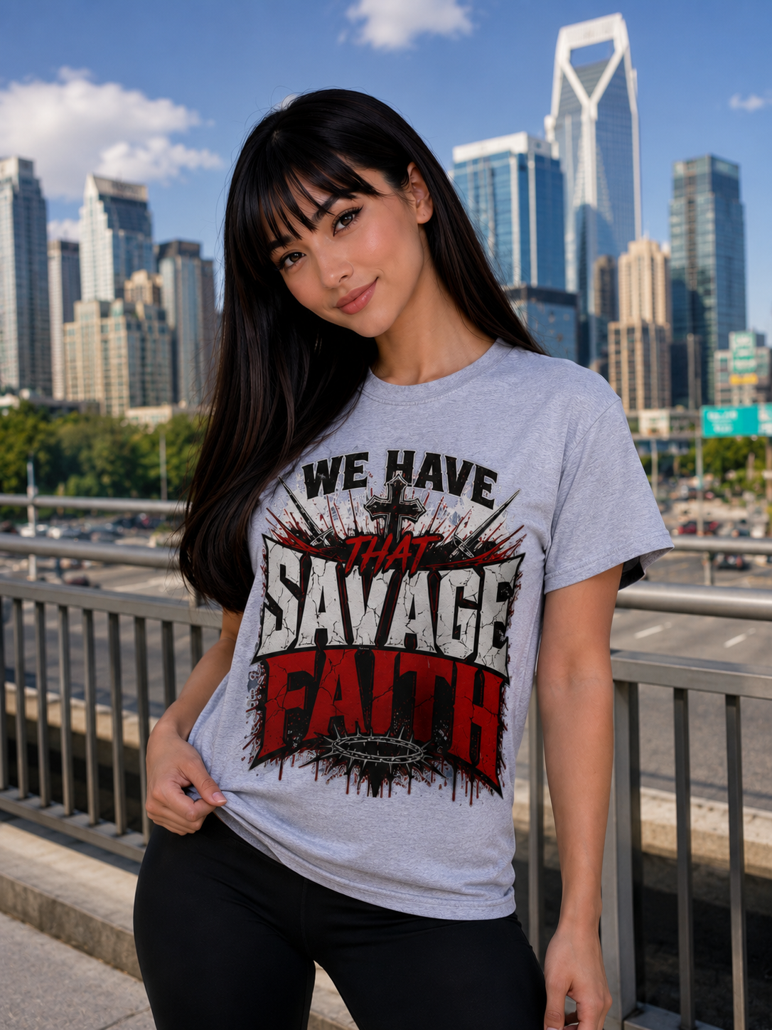 Christian Shirt – We Have That Savage Faith Graphic Tee