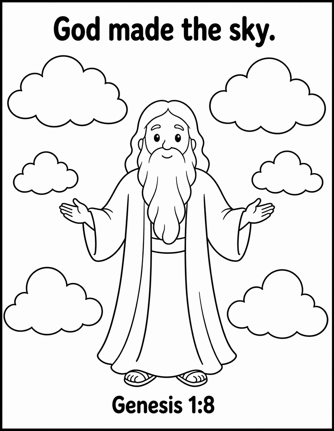 Genesis Creation Story Coloring Book – A Fun and Faith-Filled Bible Coloring Adventure for Kids